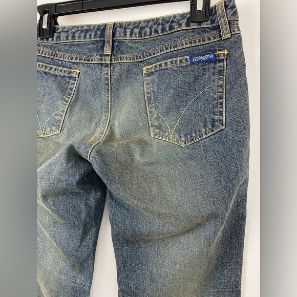 Vintage Blue Tattoo size 29 Women’s Blue Denim Low Rise Bootcut Jeans - Picture 5 of 9